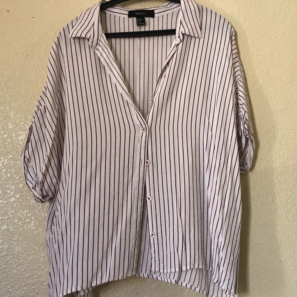 Forever21 2X Button-Front Shirt